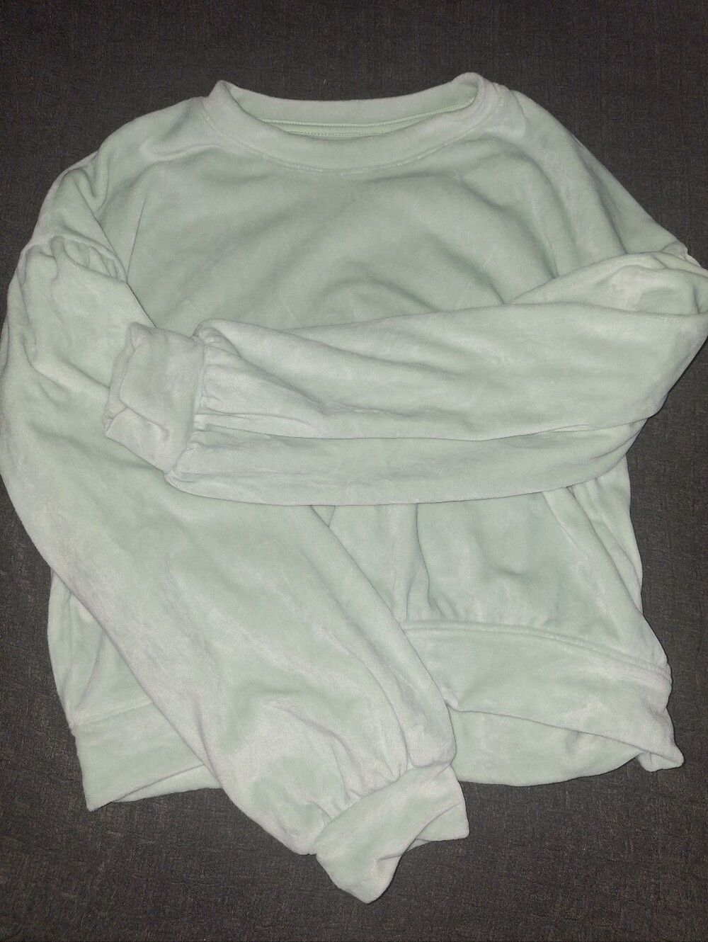 Kids Plush Jogger Pants in Light Mint